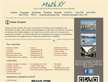 Tablet Screenshot of mathxy.fr